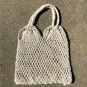 Elegant Cream Net Tote Bag